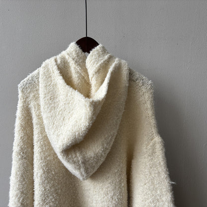 【YK259】實拍冬季慵懒奶呼呼針織毛衣+可拆卸披肩帽子(羊毛12%)251113