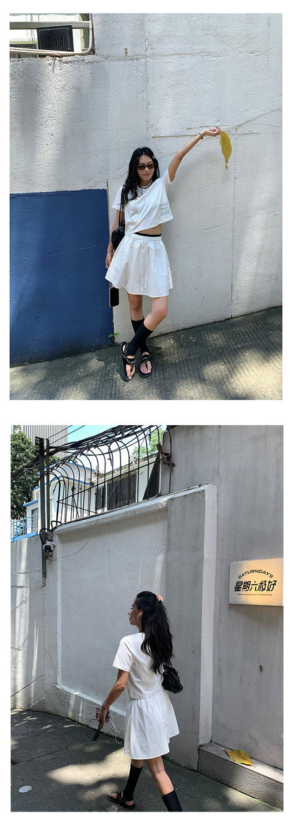 【H5370】實拍夏季棉感印字上衣250715