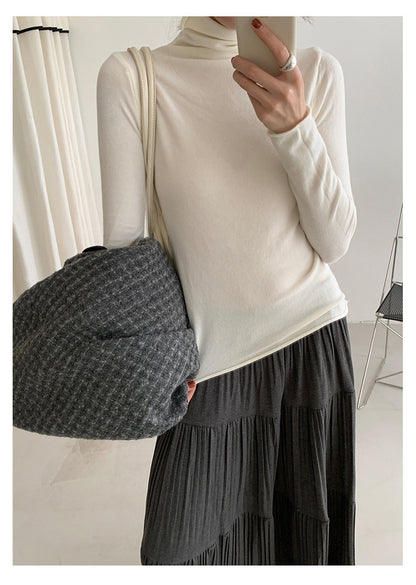 【H5481】實拍基礎6色堆堆領毛針織T恤251109