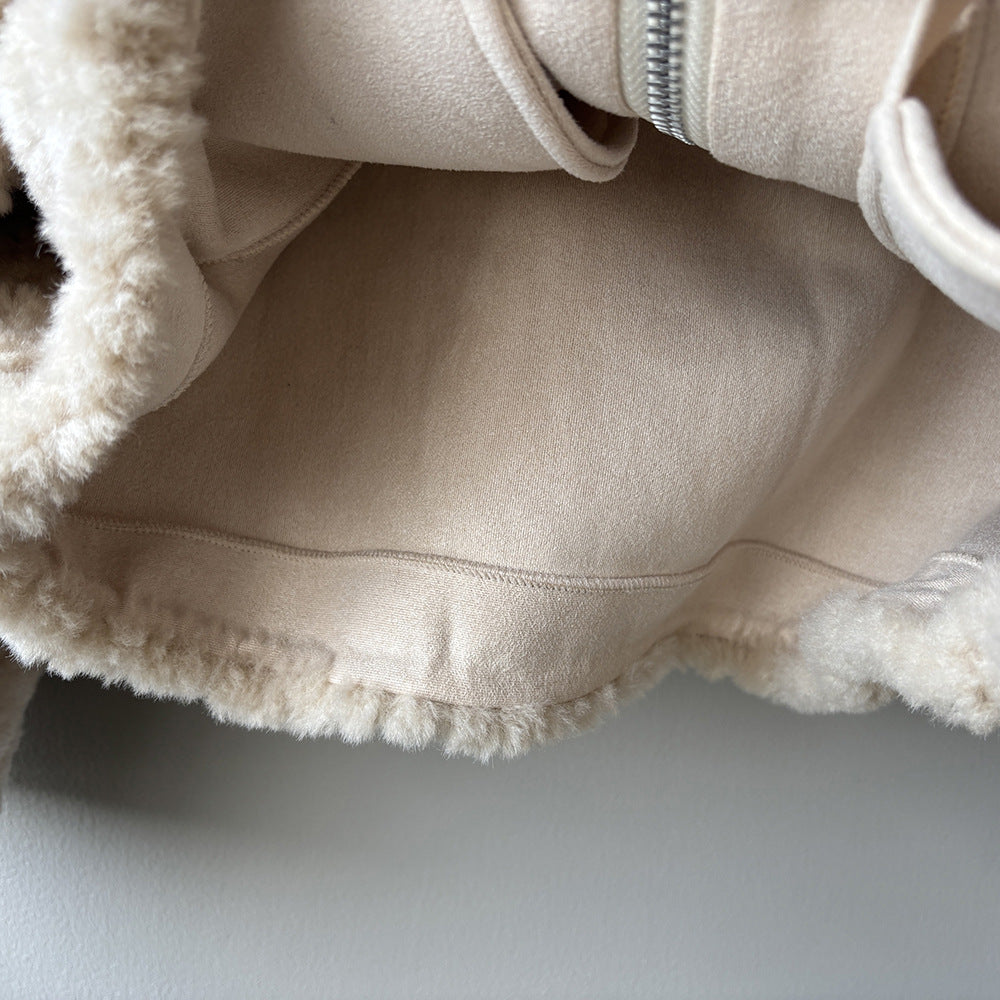 【YH8567】實拍冬天保暖厚款立领羊羔毛外套251113