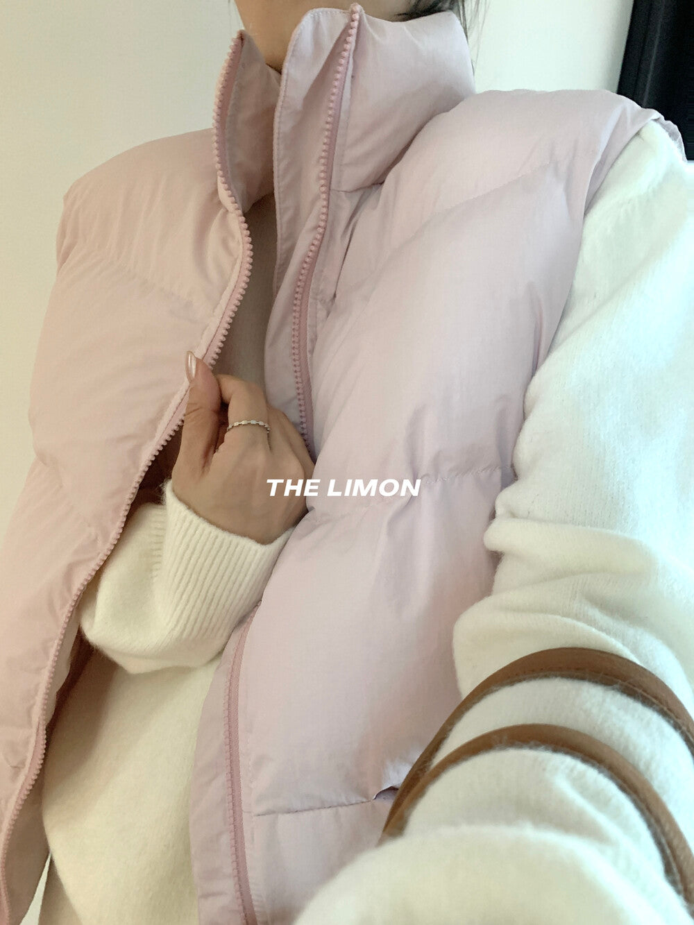 【L9309】實拍檸檬秋冬基礎款寬鬆百搭口袋拉鍊背心（內裡鋪棉）251117