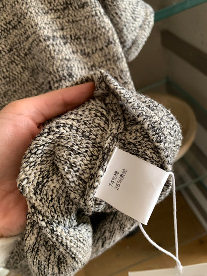 【LR991371】實拍imiss高級感氣質！高級感混雜色圓領短袖針織衫260305