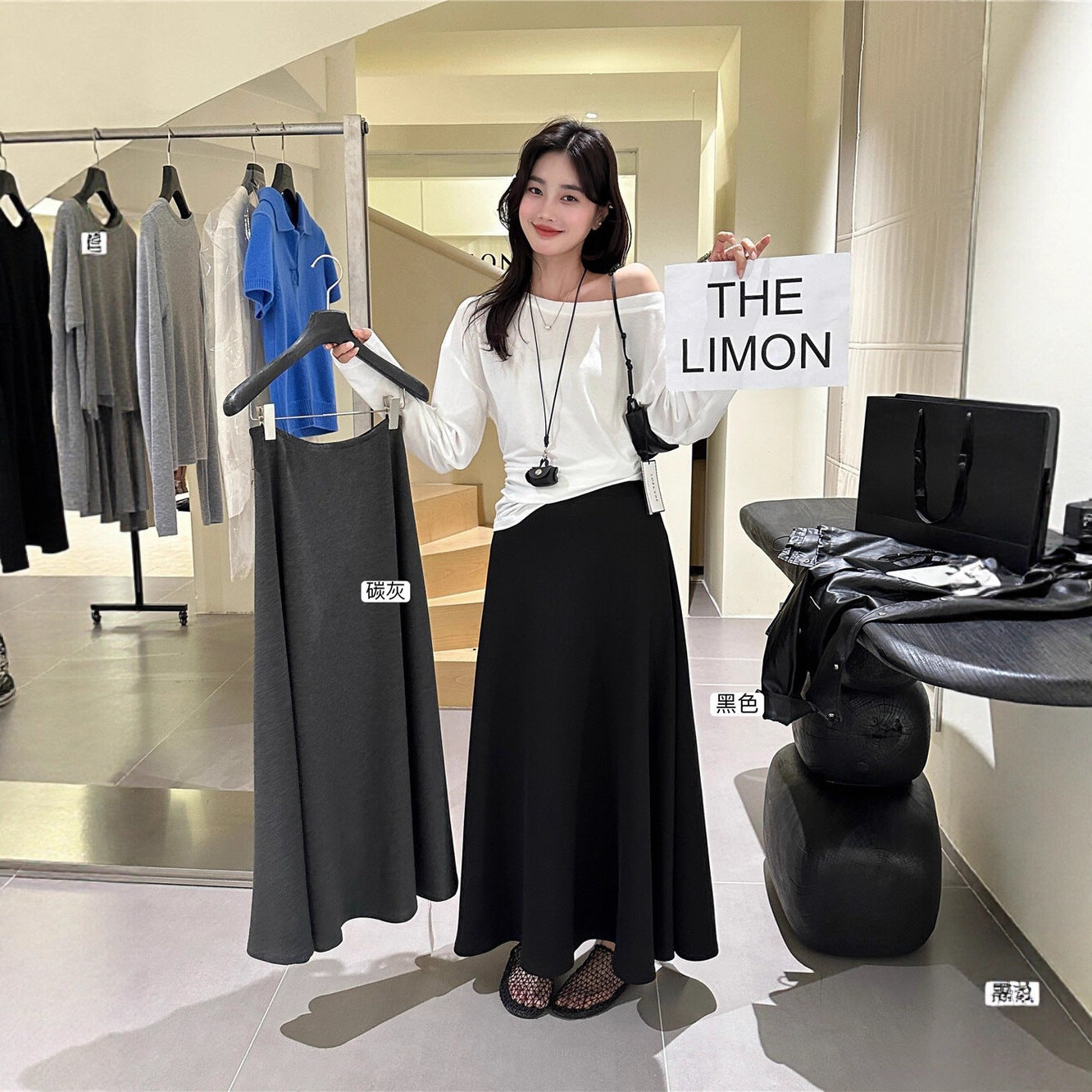【L1130】實拍檸檬休閒顯瘦空氣棉A字裙251117