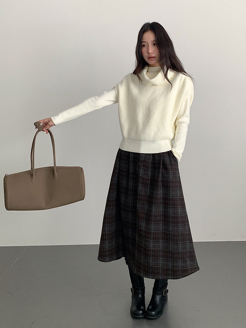 【LD11065】實拍半高領針織衫+針織背心251209