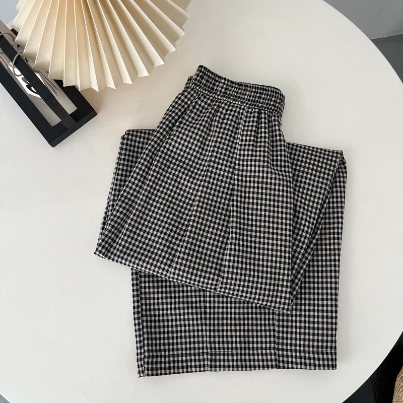 【cim5611】實拍日系私服必備文藝寬鬆百搭高腰直筒闊腿褲250227