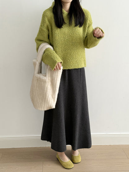 【Y2188】實拍冬季圈圈絨可愛連帽針織毛衣251106