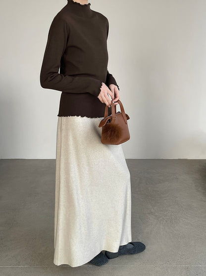 【cimYL223】實拍氣質安迪絨木耳邊針織衫251201