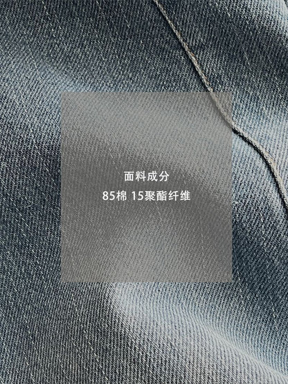 【cimz1797】美式復古休閒👖高腰寬鬆顯瘦九分彎刀牛仔褲/寬褲260319