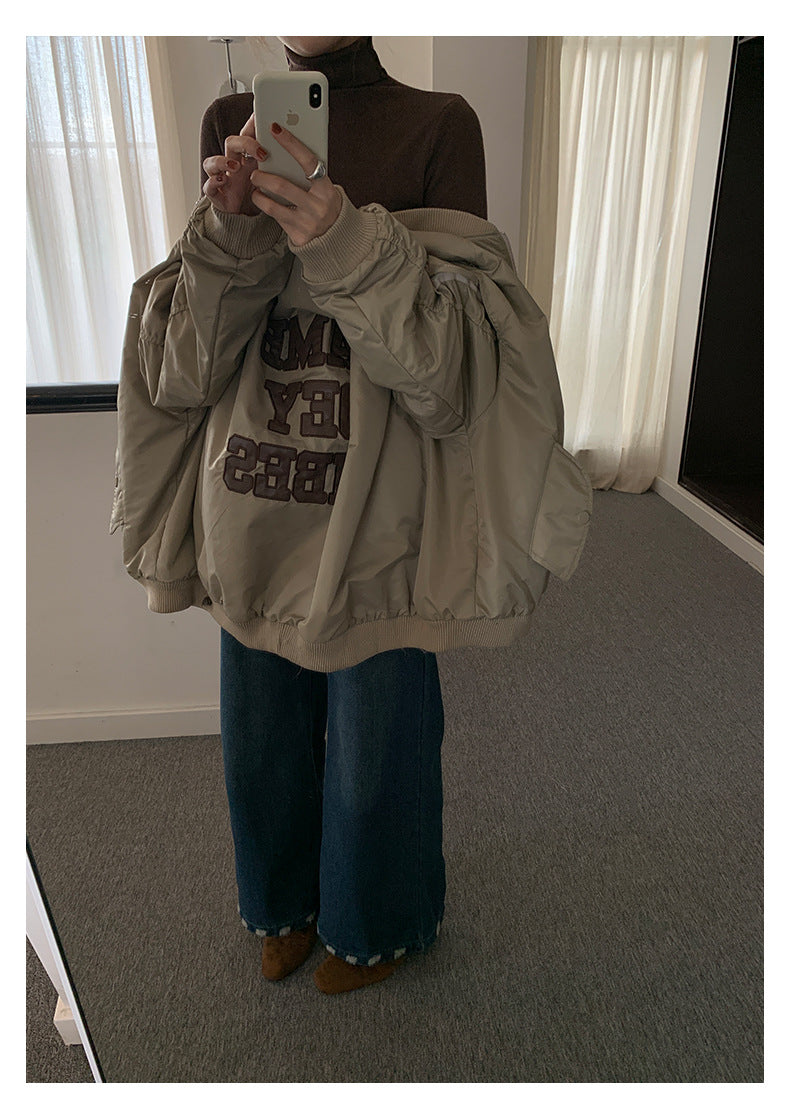 【H5526】實拍兩面穿|絨毛加厚棉服風衣外套251125