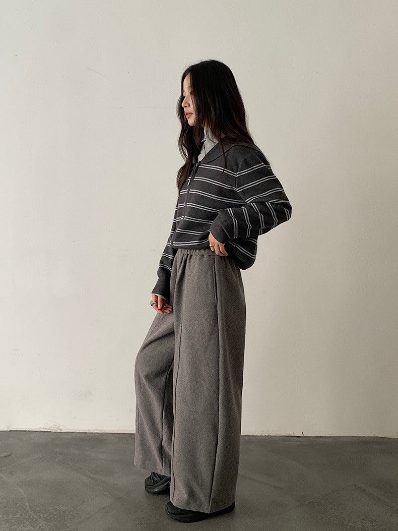 【LD11047】實拍休閒加絨加厚彎刀褲251202