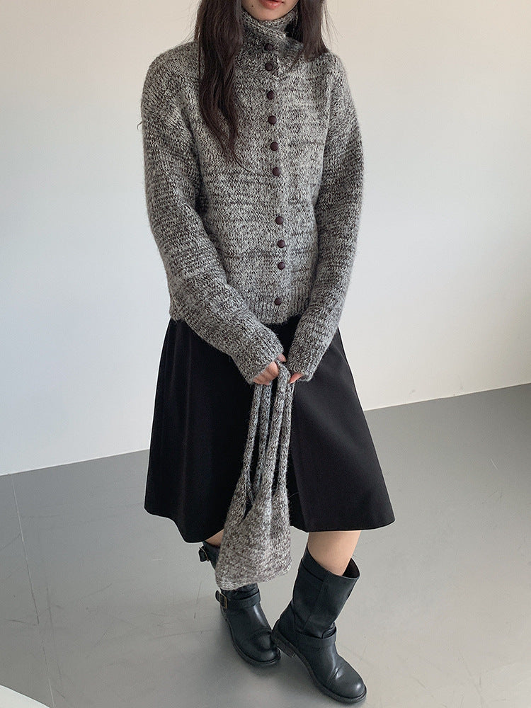 【LD3300】實拍S~XL韓版高腰顯瘦毛呢A字裙＋腰帶251103