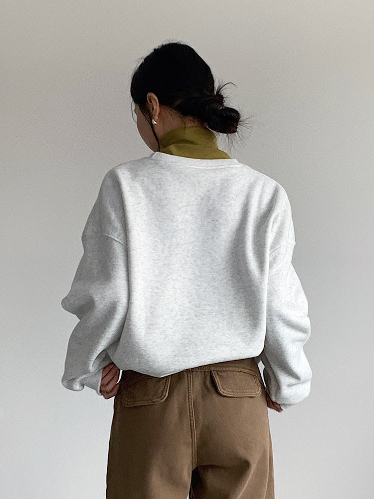 【LD11021】實拍加絨加厚印花寬鬆情侶裝衞衣251110