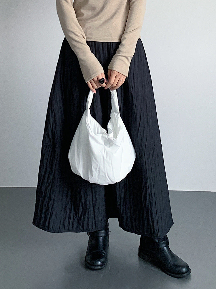 【LD11017】實拍日系加厚棉感保暖高腰花苞裙（左右有口袋）251110