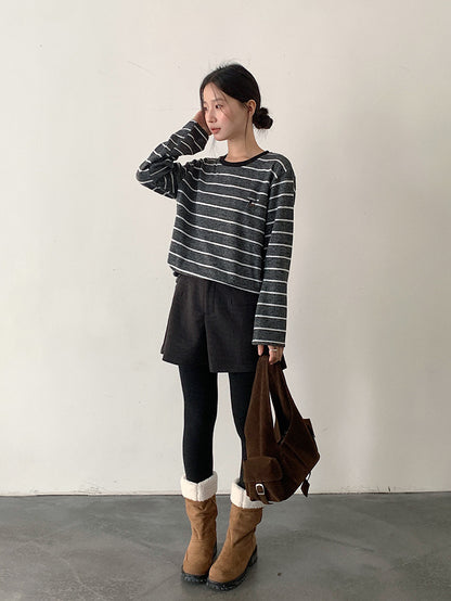 【LD11044】實拍厚款毛呢西裝短褲後鬆緊腰251202