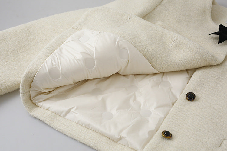 【LD9632】實拍氣質經典厚款羊毛43%白鴨絨外套（白鴨絨50%)251209