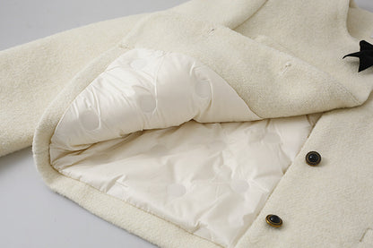 【LD9632】實拍氣質經典厚款羊毛43%白鴨絨外套（白鴨絨50%)251209