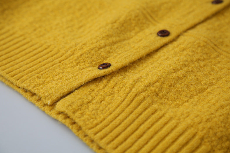 【LD11037】實拍高領開衫針織毛衣251202