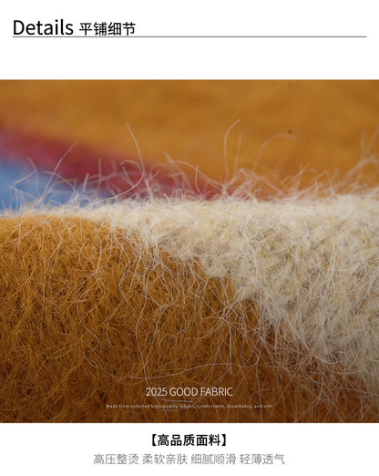 【H5522】實拍韓系街頭絨毛彩色針織毛衣251125