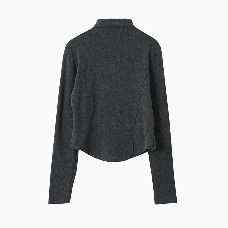 【LD11041】實拍羊绒簡約高領長袖T恤251202