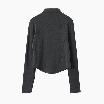 【LD11041】實拍羊绒簡約高領長袖T恤251202