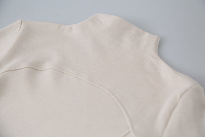 【LD11041】實拍羊绒簡約高領長袖T恤251202