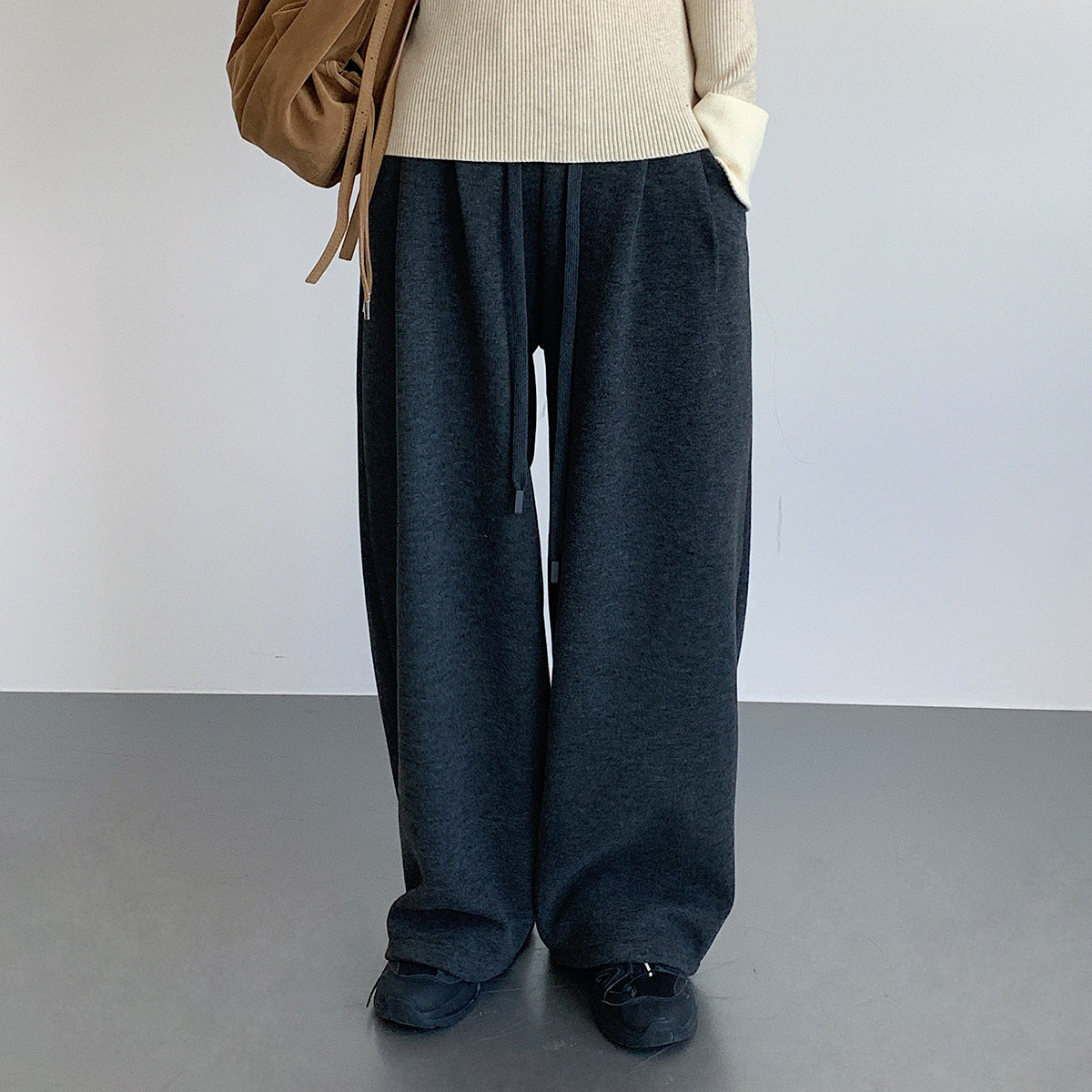 【LD11033】實拍冬季復古極簡寬鬆慵懶垂感彎刀褲251124