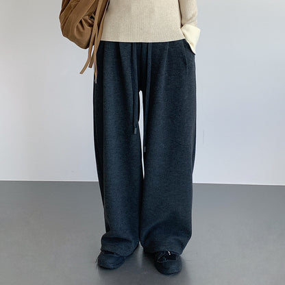 【LD11033】實拍冬季復古極簡寬鬆慵懶垂感彎刀褲251124