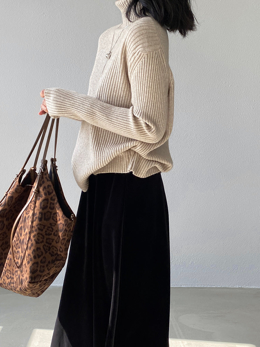 【cimz1388】實拍高領加厚高級感針織毛衣251128