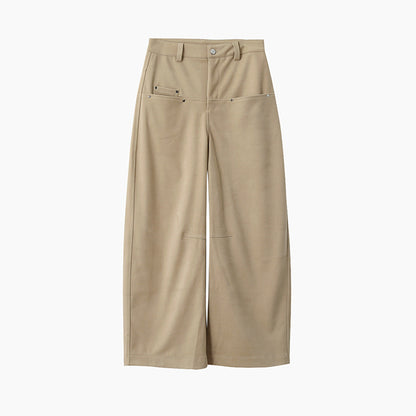 【LD3302】實拍S~XL秋冬顯瘦直筒毛呢休閒褲251103