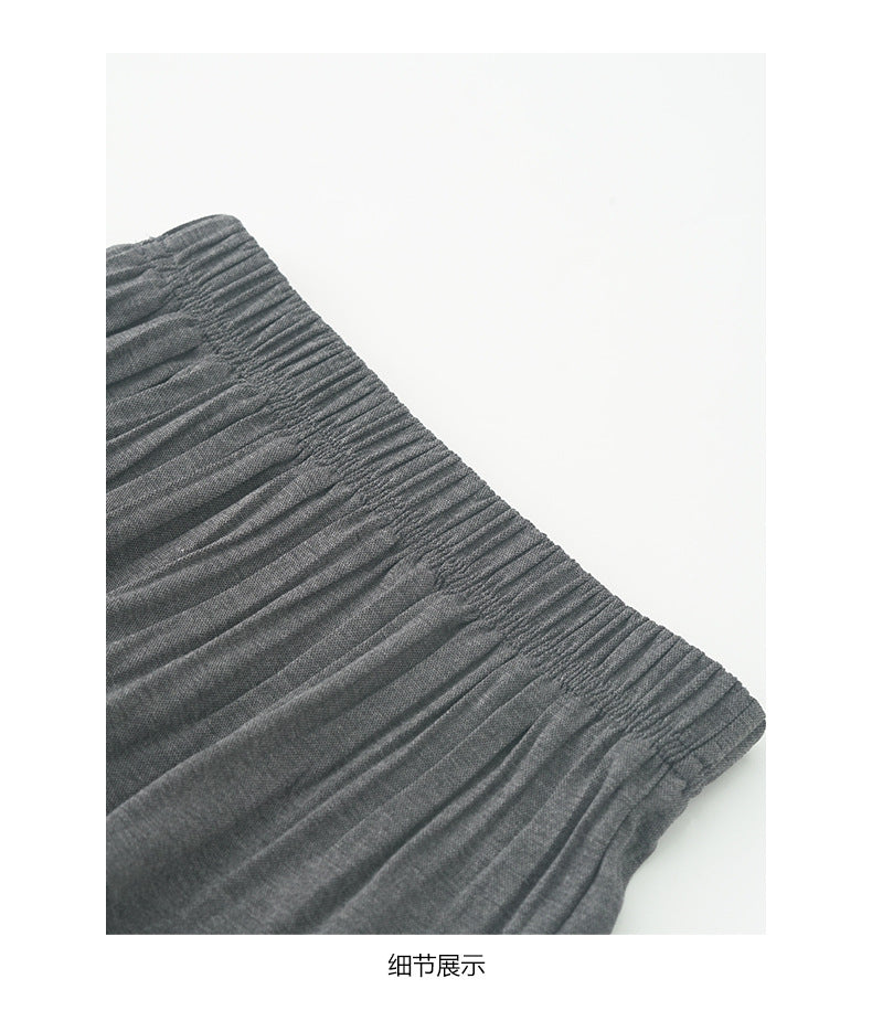 【H5476】實拍秋冬質感簡約細摺鬆緊腰a字傘裙251109