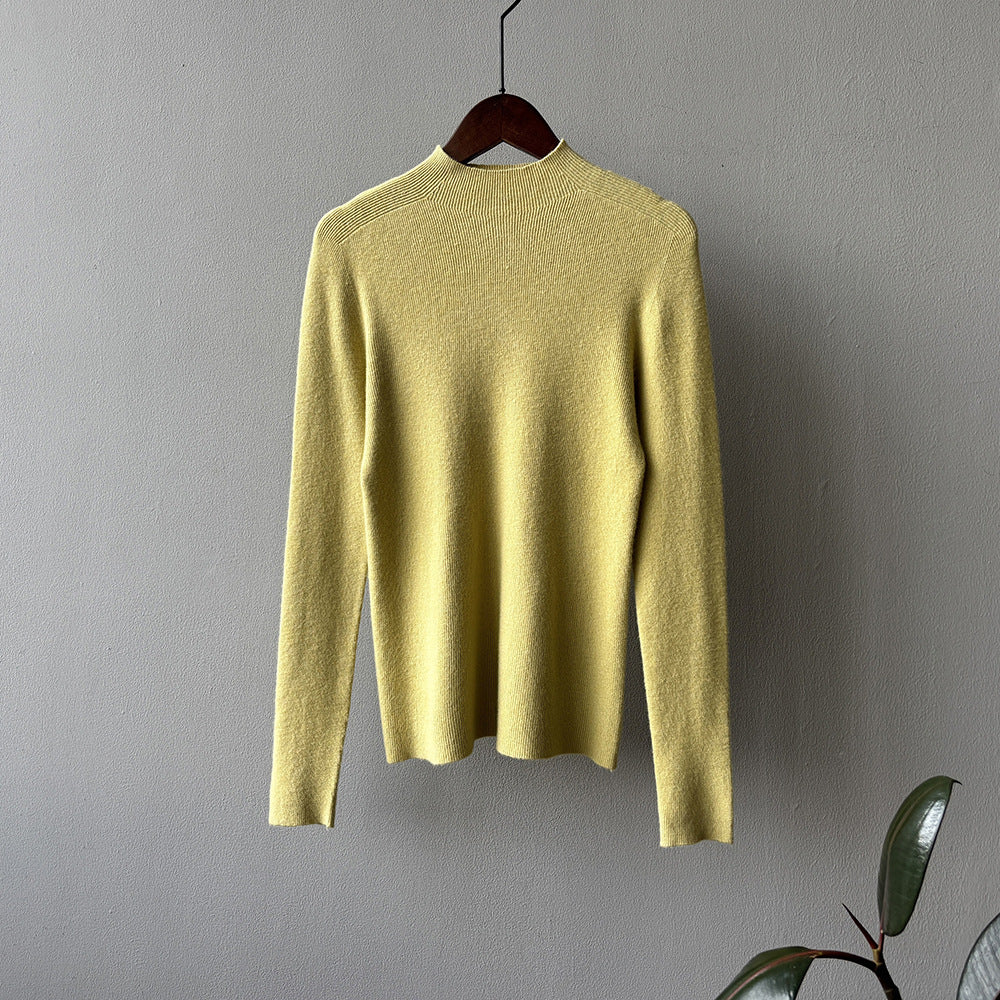 【Y315】實拍高級感半高領針織衫（棉羊毛4%)251106