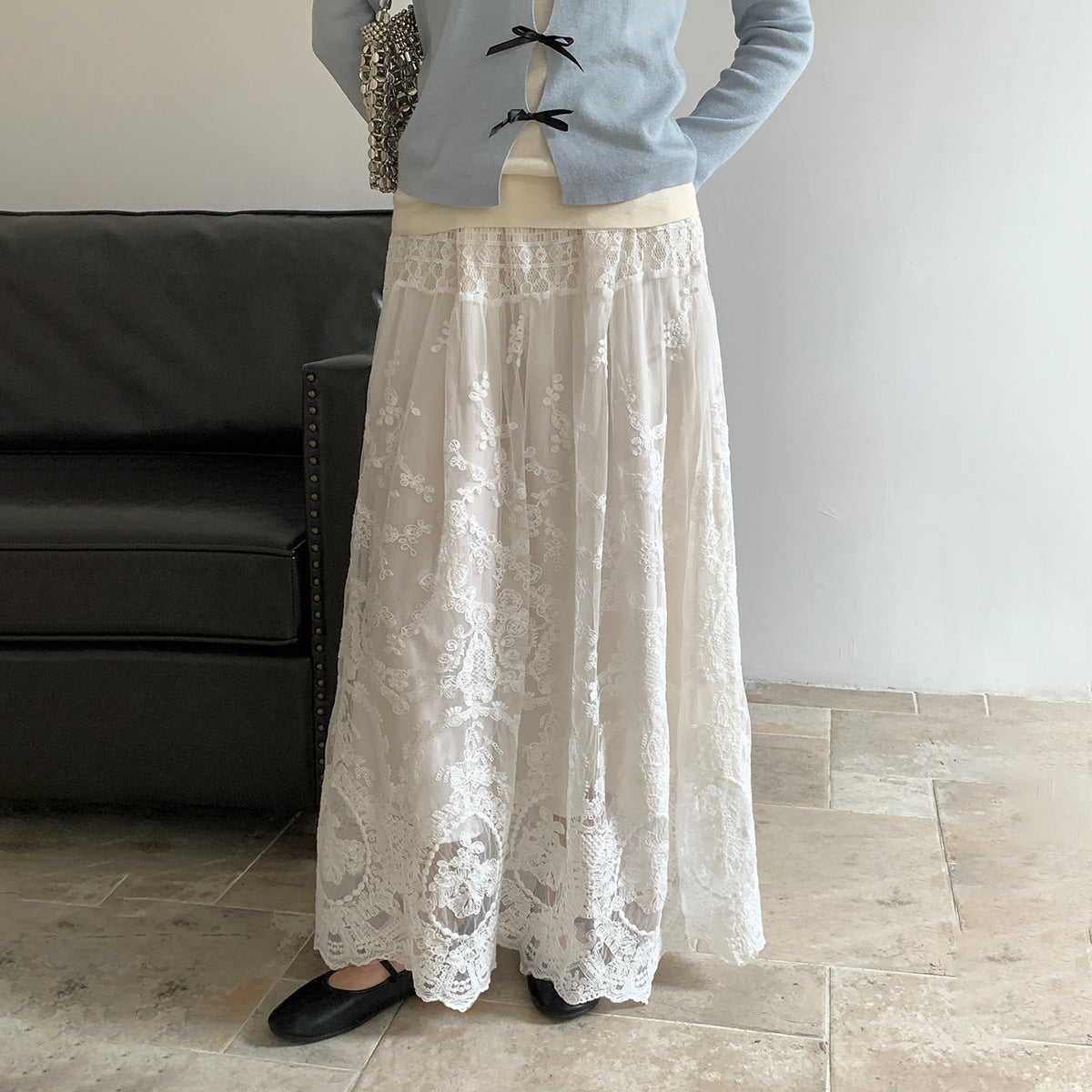 【L9702】實拍絕美四季穿的重工蕾絲長裙251117