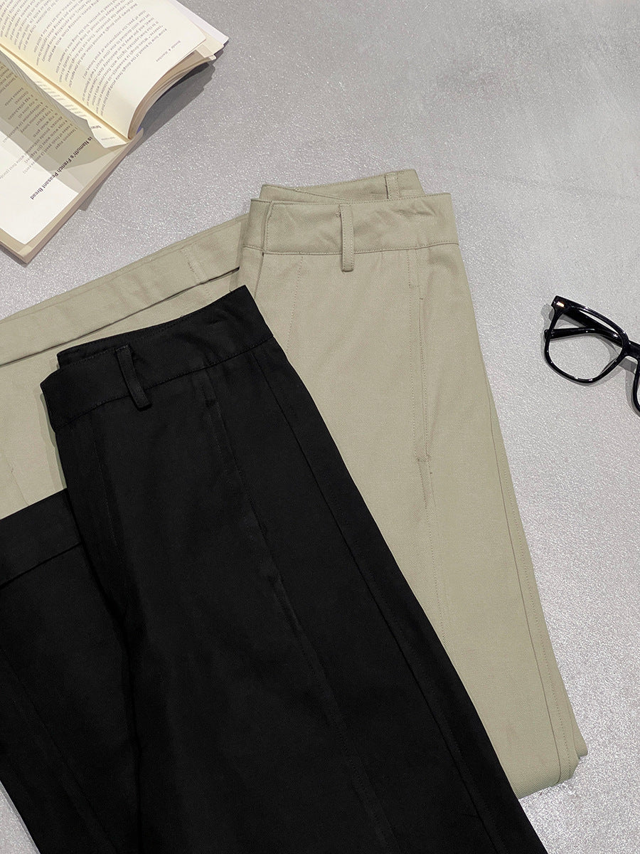 【cim1678】實拍法式高級優雅感顯瘦天絲棉直筒褲251030