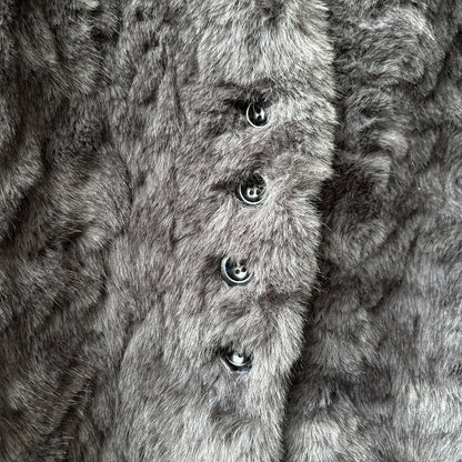 【YH707】實拍高質感毛茸茸仿皮毛保暖一体毛绒外套＋圍巾251113