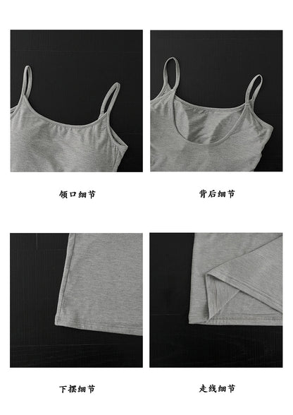 【cimz1818】衣櫃必備包色款✨高級灰大領口顯瘦方領無袖內搭背心260416