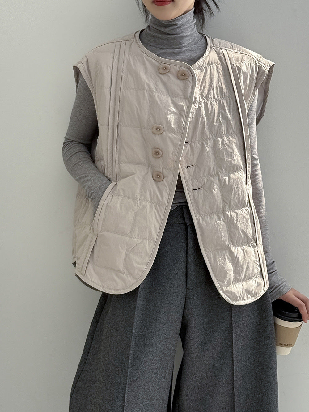 【Y82633】實拍輕暖羽絨背心（含90％白鴨絨）251016