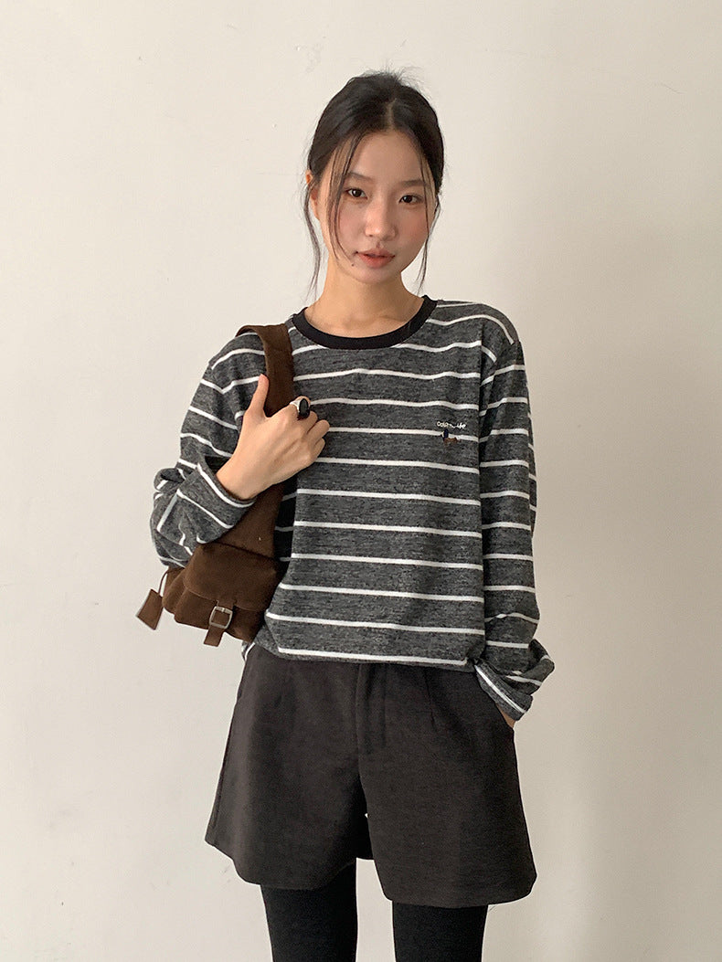 【LD11044】實拍厚款毛呢西裝短褲後鬆緊腰251202