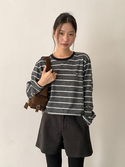 【LD11044】實拍厚款毛呢西裝短褲後鬆緊腰251202