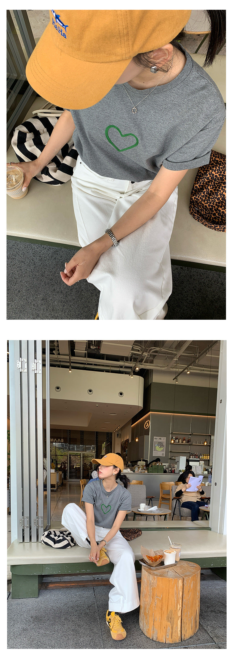 【H5147】實拍春夏立體刺繡寬鬆純棉短袖250331