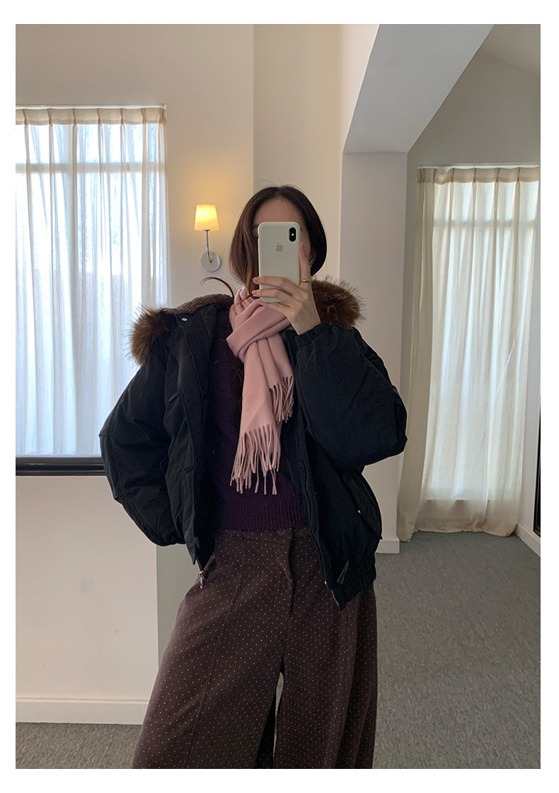 【H5516】實拍高領氣質短袖針織衫251125