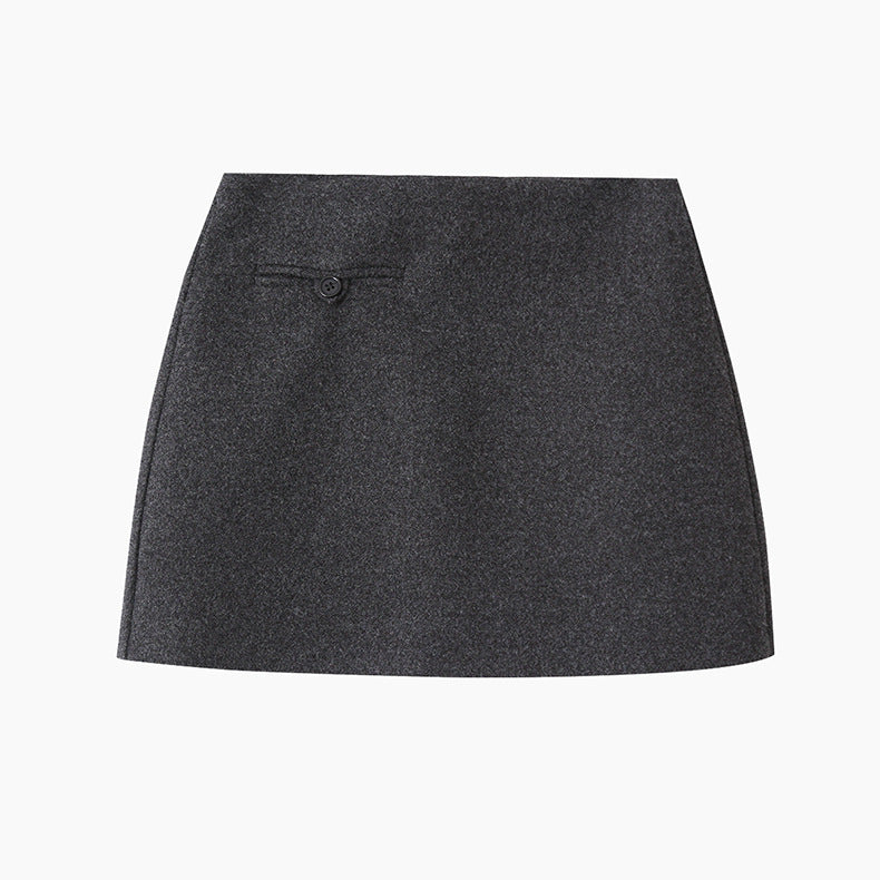 【LD11068】實拍S~XL加厚羊毛呢高腰a字短裙(羊毛10%)251209