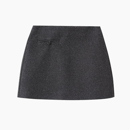 【LD11068】實拍S~XL加厚羊毛呢高腰a字短裙(羊毛10%)251209