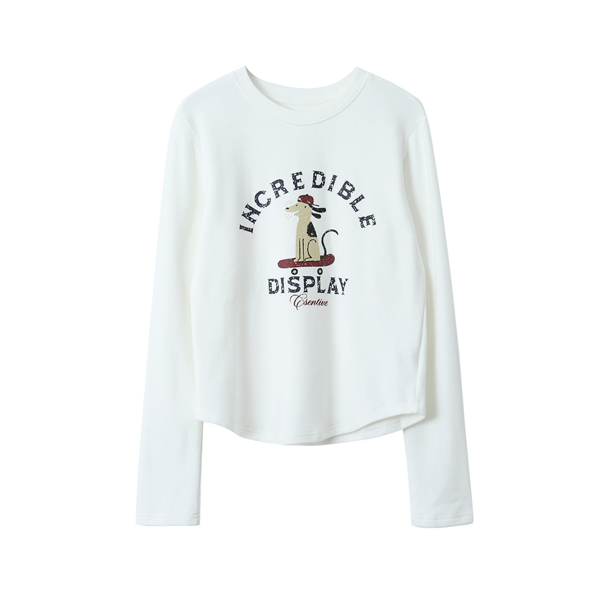 【LD3291】實拍韓國德絨小狗印花長袖T恤251103