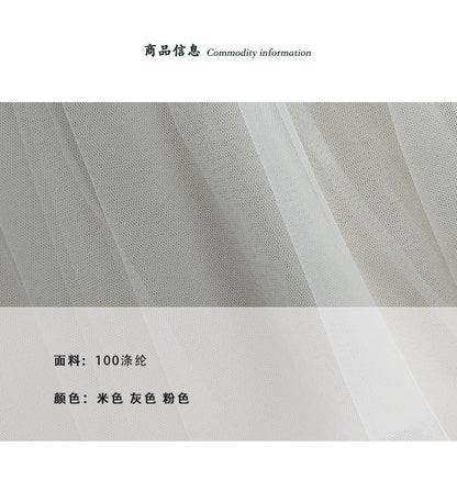 【cimzY806】浪漫圓舞曲🩰仙氣高腰多層次網紗雪紡A字長裙260506