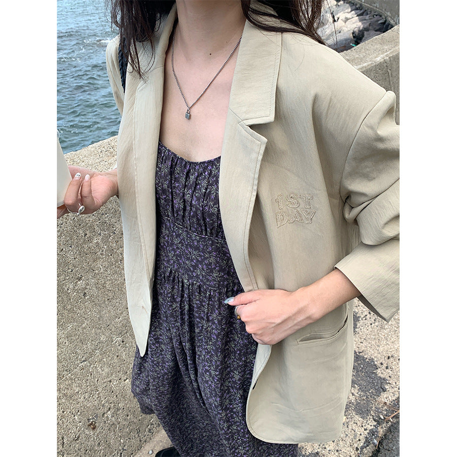 【H5385】實拍韓版秋季顯瘦休閒西裝外套250902