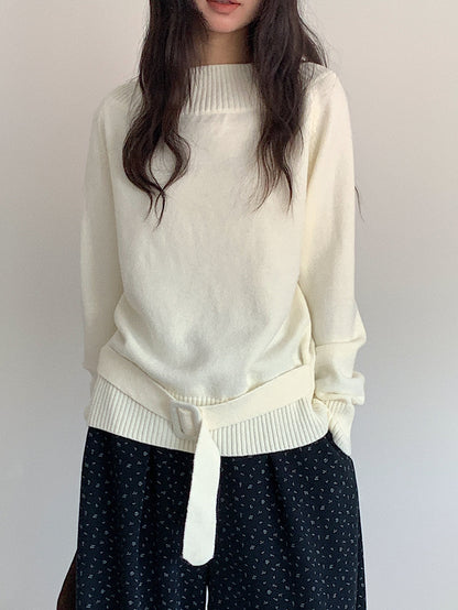 【LD11062】實拍慵懶高級感北極融針織毛衣（可拉一字肩）251209