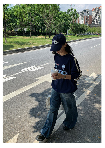 【H5442】實拍復古水洗貓須高腰牛仔褲250923