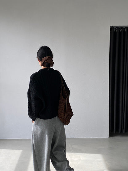 【cimz1398】實拍復古加厚保暖棒針麻花針織毛衣（棉羊毛17)251120