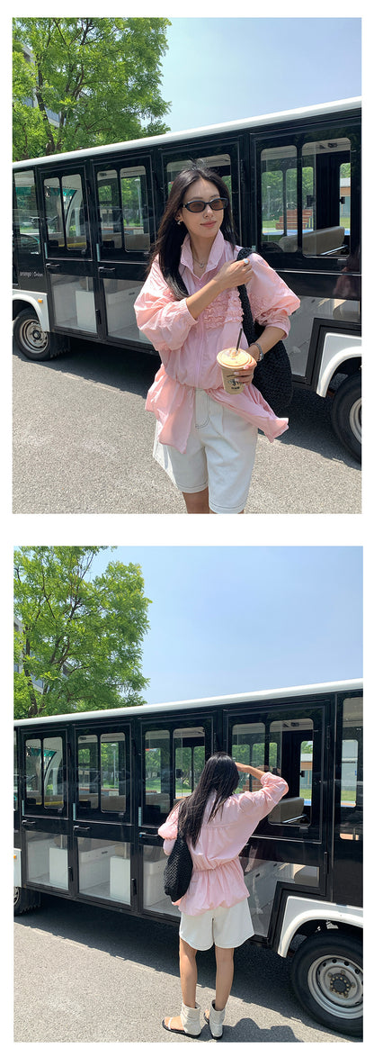 【H5292】實拍夏天個性時髦微甜防曬外套250603