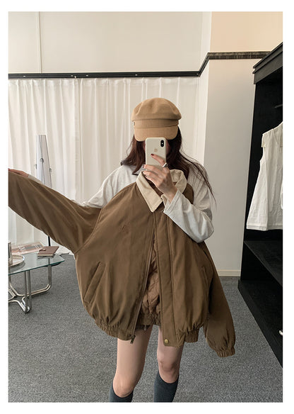 【H5489】實拍復古鋪棉保暖風衣外套251109